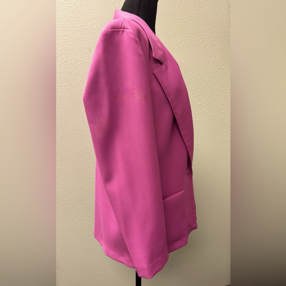 DonKenny Fuchsia Vintage 90s Y2K Statement Piece "Power" Blazer Size 12 - Picture 3 of 5